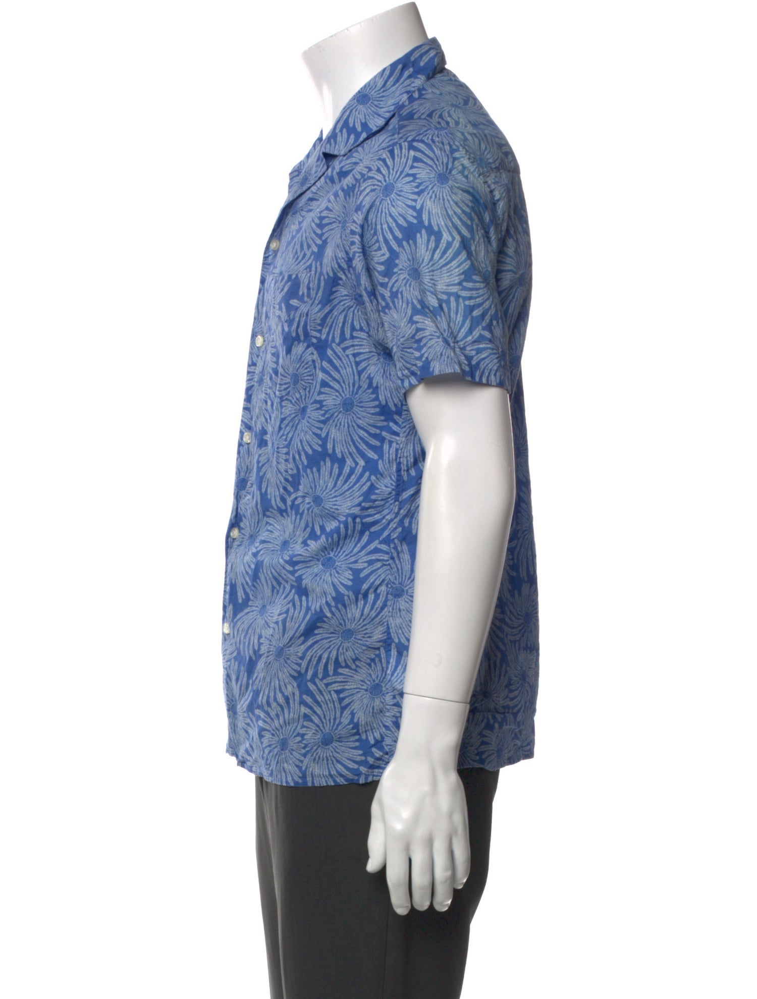 Officine Generale Printed Short Sleeve Shirt