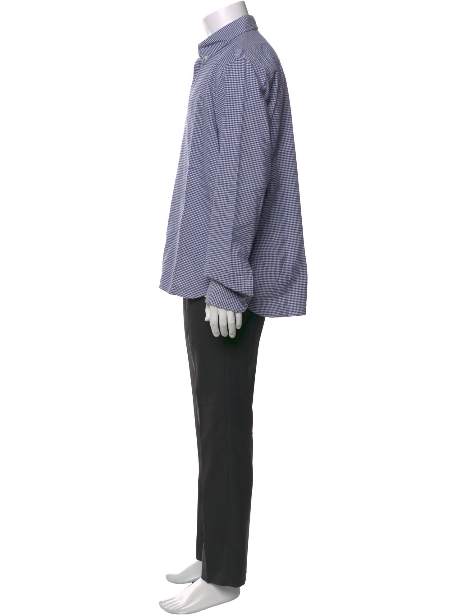 Officine Generale Plaid Print Long Sleeve Shirt