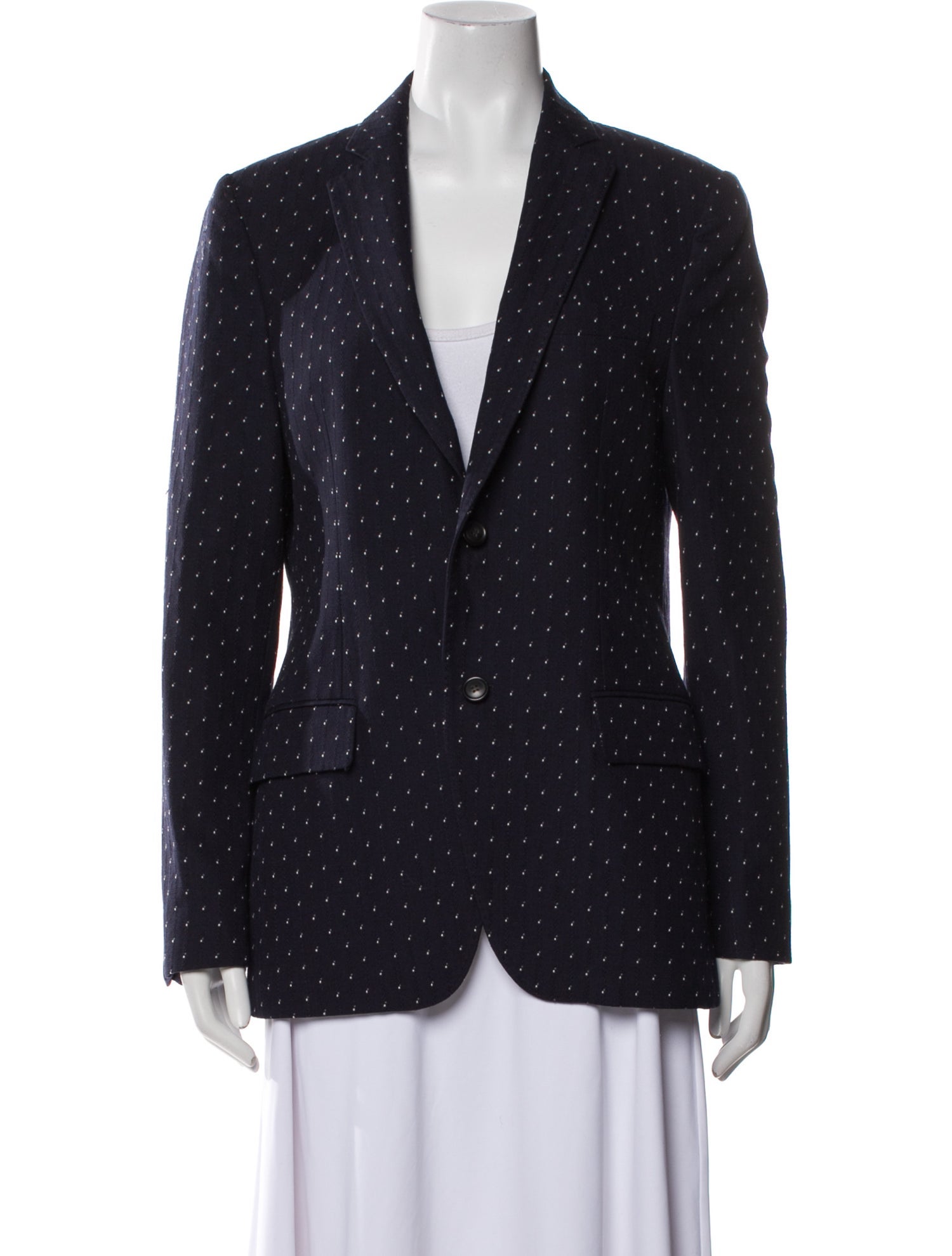 Officine Generale Wool Polka Dot Print Blazer
