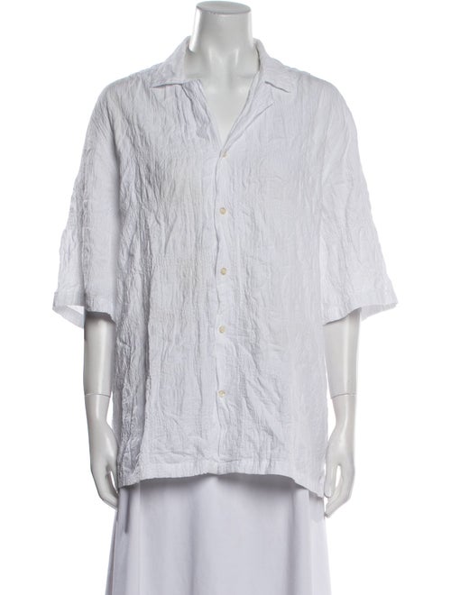 Officine Generale Short Sleeve Button-Up Top