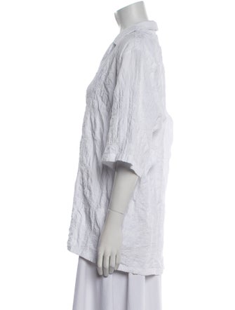 Officine Generale Short Sleeve Button-Up Top