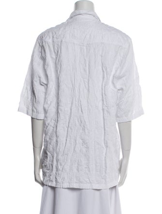 Officine Generale Short Sleeve Button-Up Top