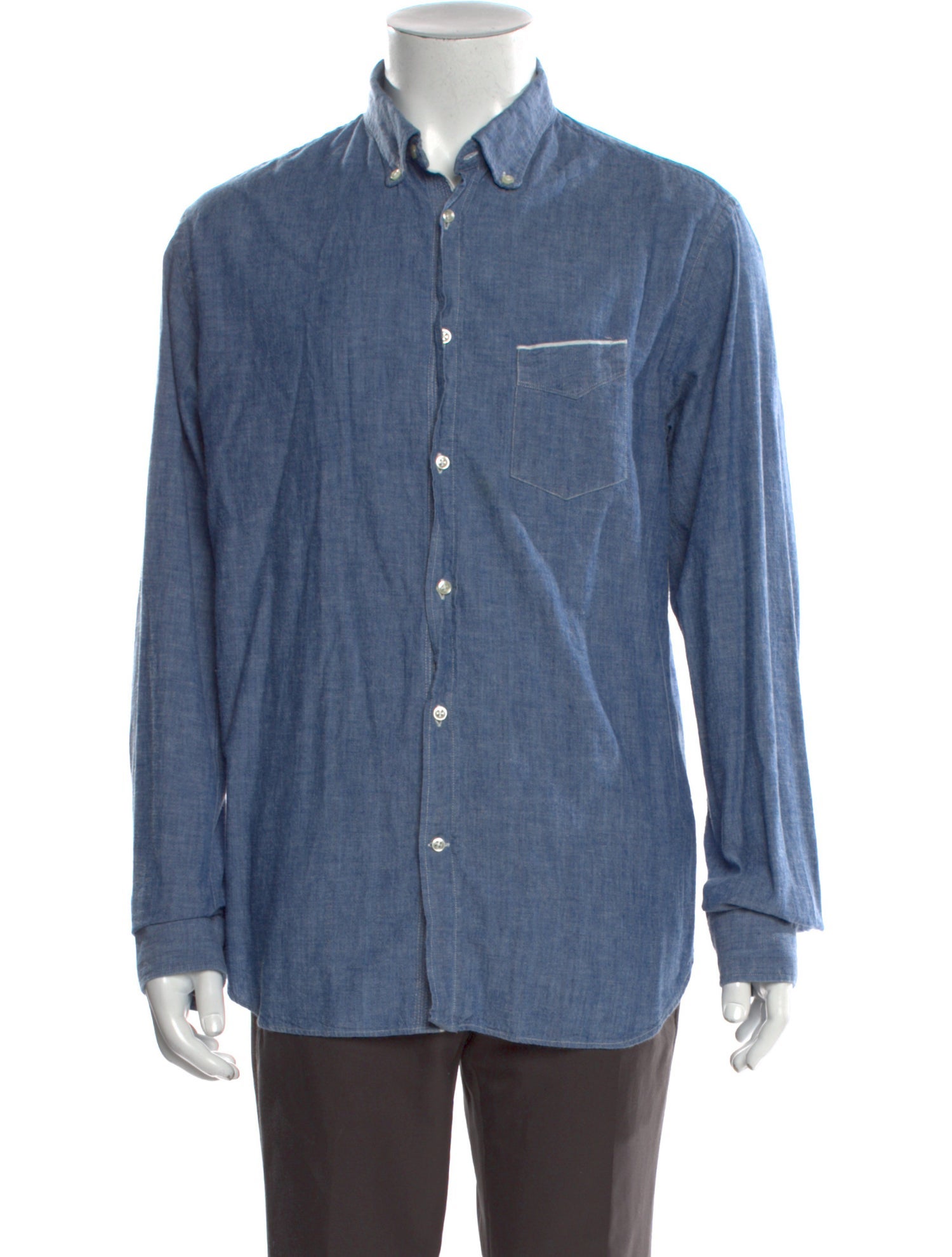 Officine Generale Long Sleeve Denim Shirt