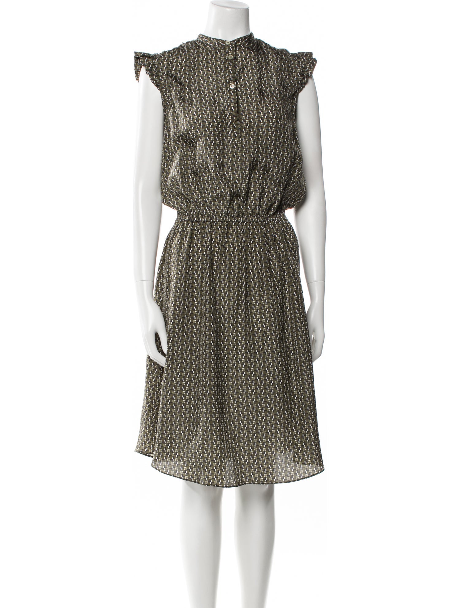 Officine Generale Silk Midi Length Dress