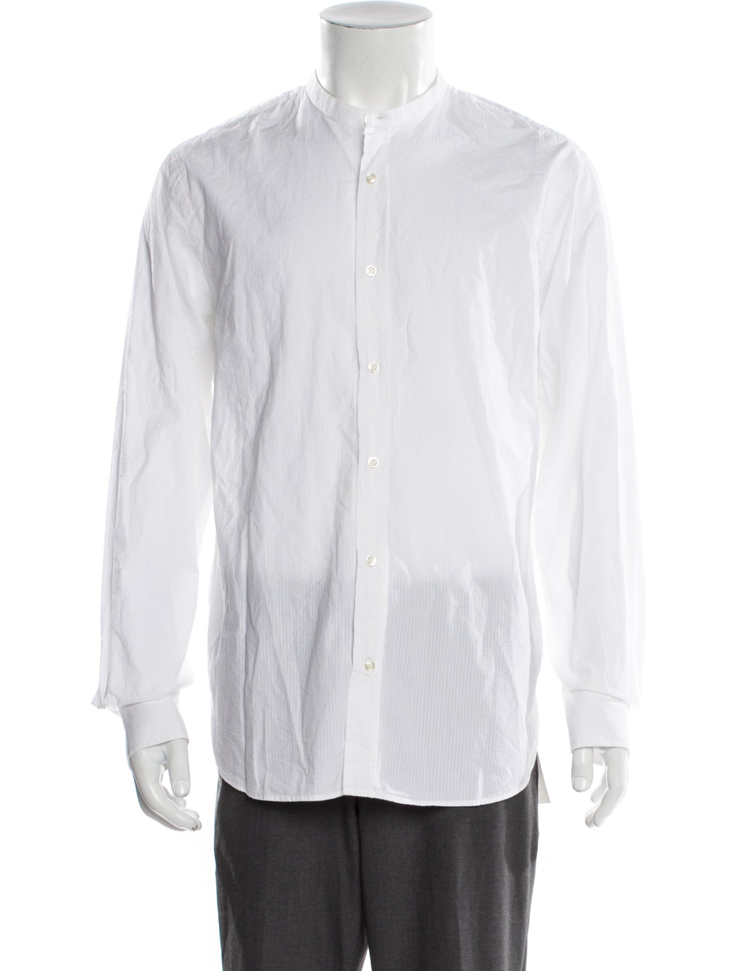 Officine Generale Striped Long Sleeve Dress Shirt