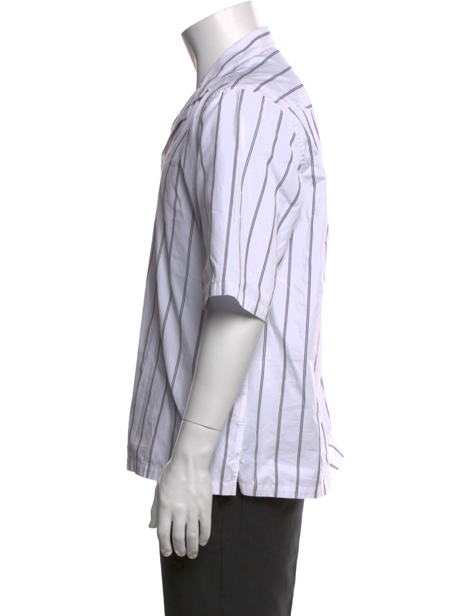 Officine Generale Striped Short Sleeve Shirt