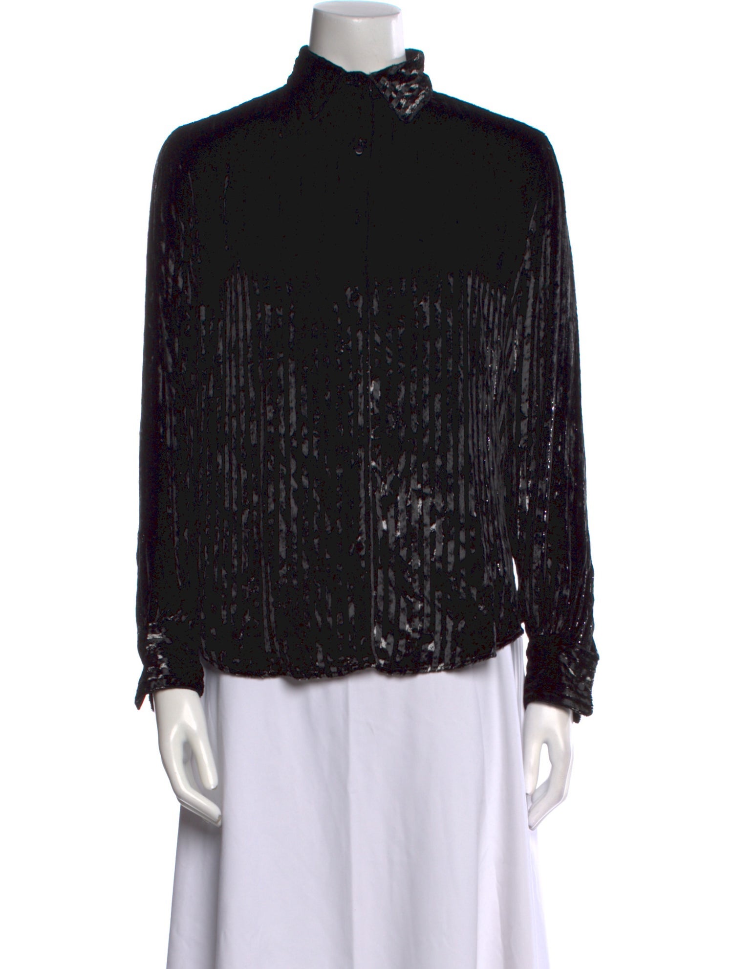 Officine Generale Printed Mock Neck Blouse