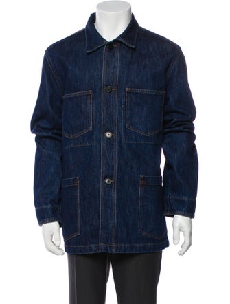 Officine Generale Plaid Print Trucker Jacket