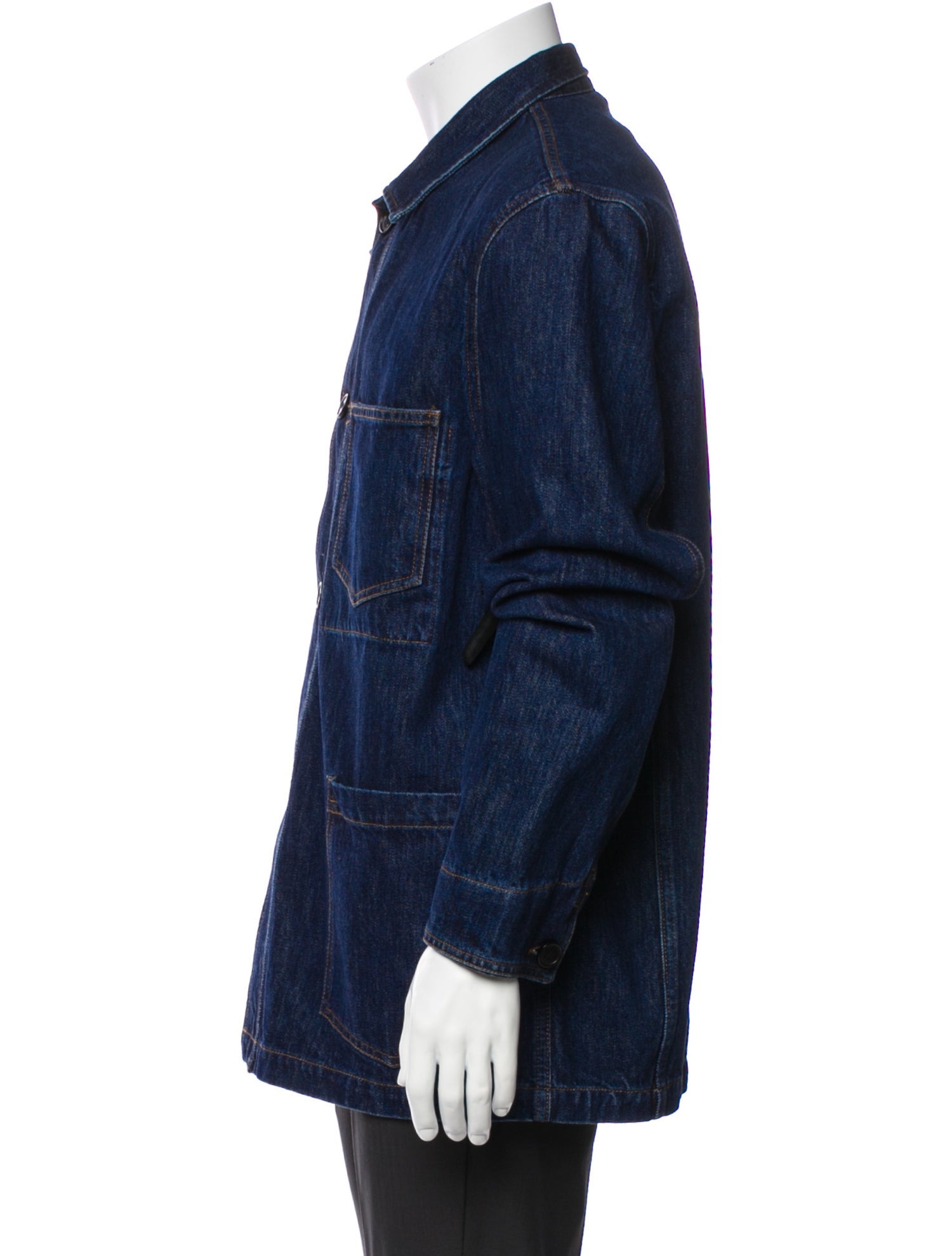 Officine Generale Plaid Print Trucker Jacket