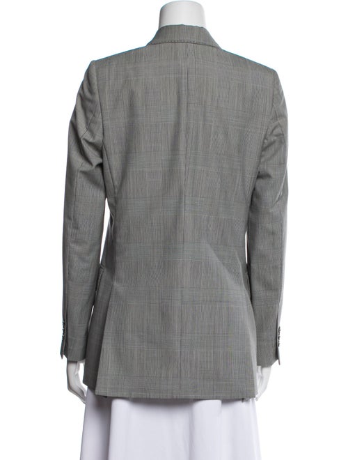 Officine Generale Virgin Wool Plaid Print Blazer