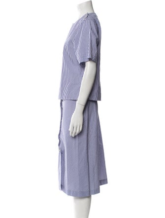 Officine Generale Striped Skirt Set