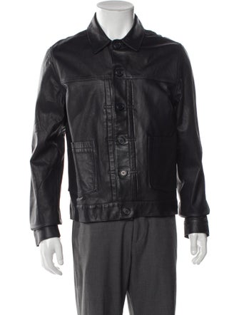 Officine Generale Leather Moto Jacket