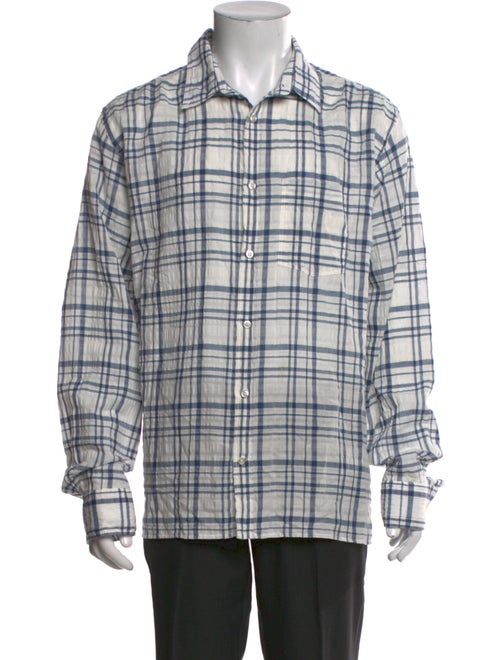 Officine Generale Plaid Print Long Sleeve Shirt