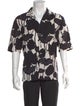 Officine Generale Floral Print Short Sleeve Shirt