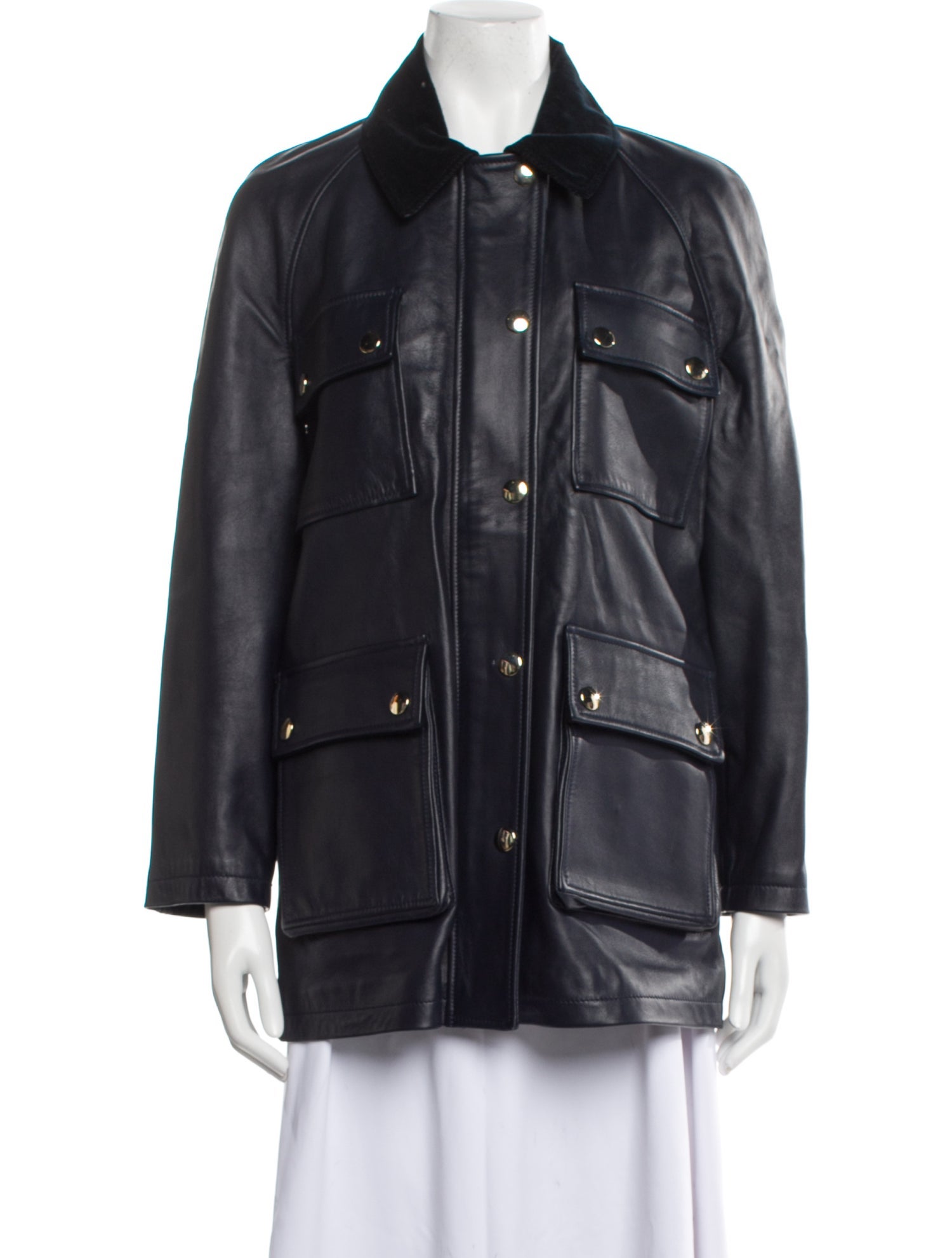 Officine Generale Leather Coat