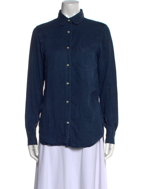 Officine Generale Long Sleeve Button-Up Top