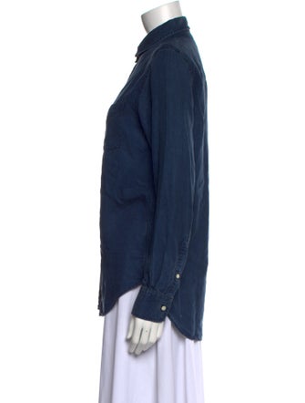 Officine Generale Long Sleeve Button-Up Top