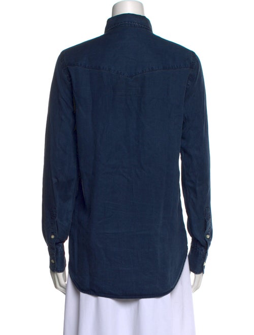 Officine Generale Long Sleeve Button-Up Top