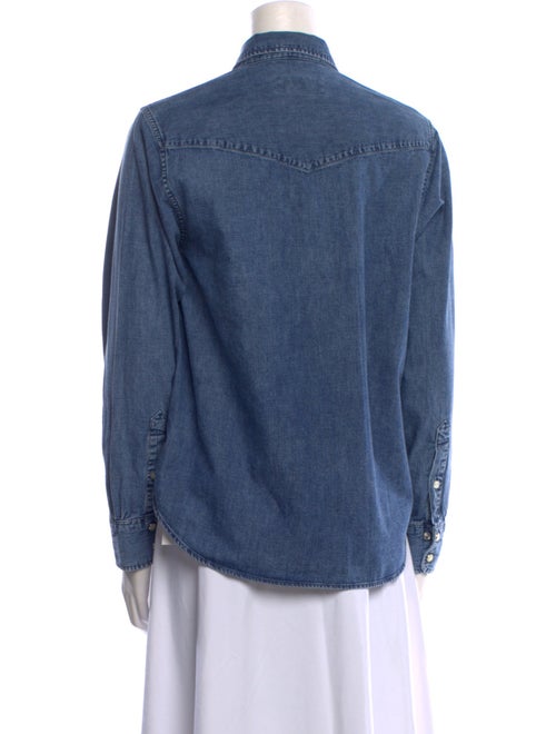 Officine Generale Long Sleeve Button-Up Top