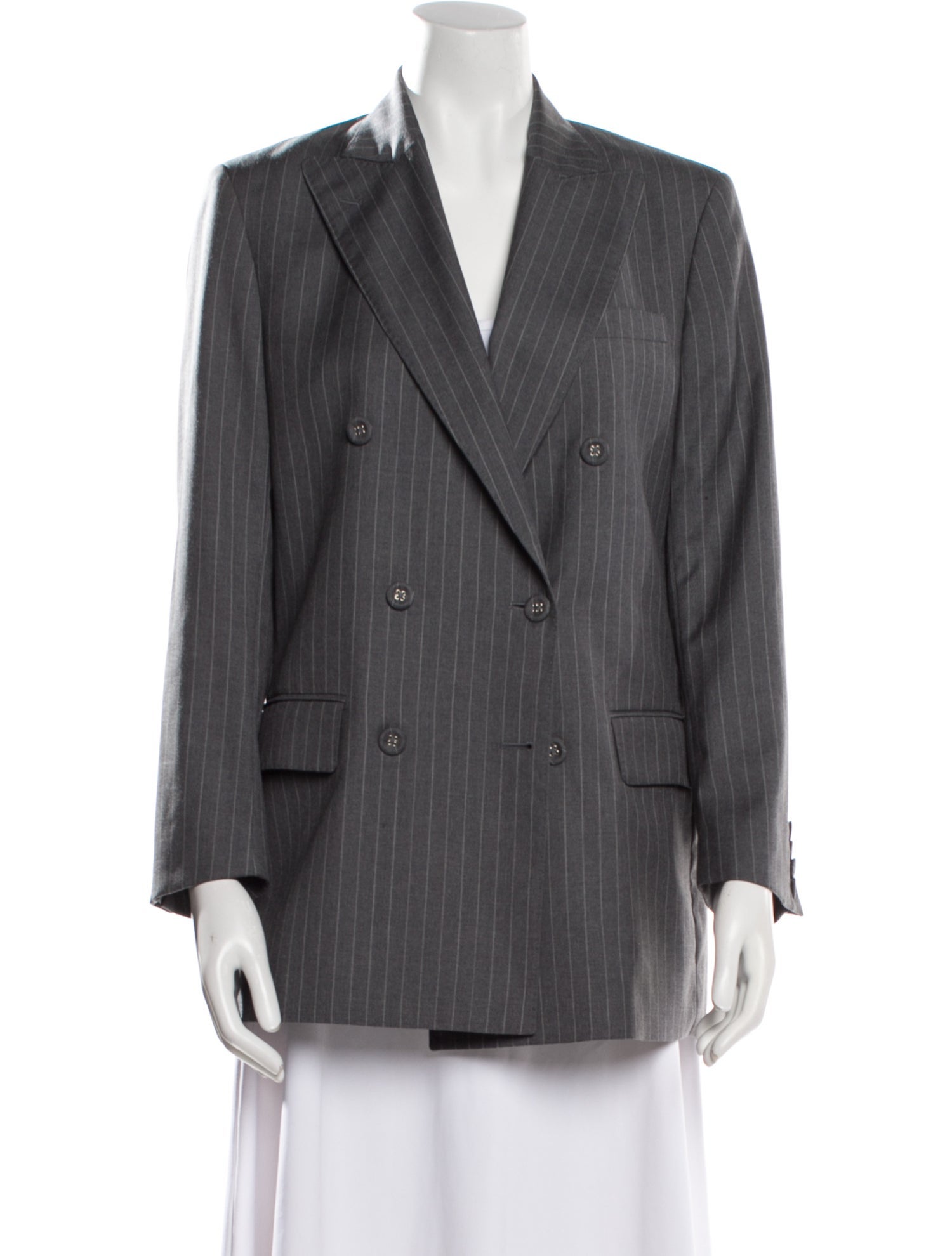 Officine Generale Virgin Wool Striped Blazer