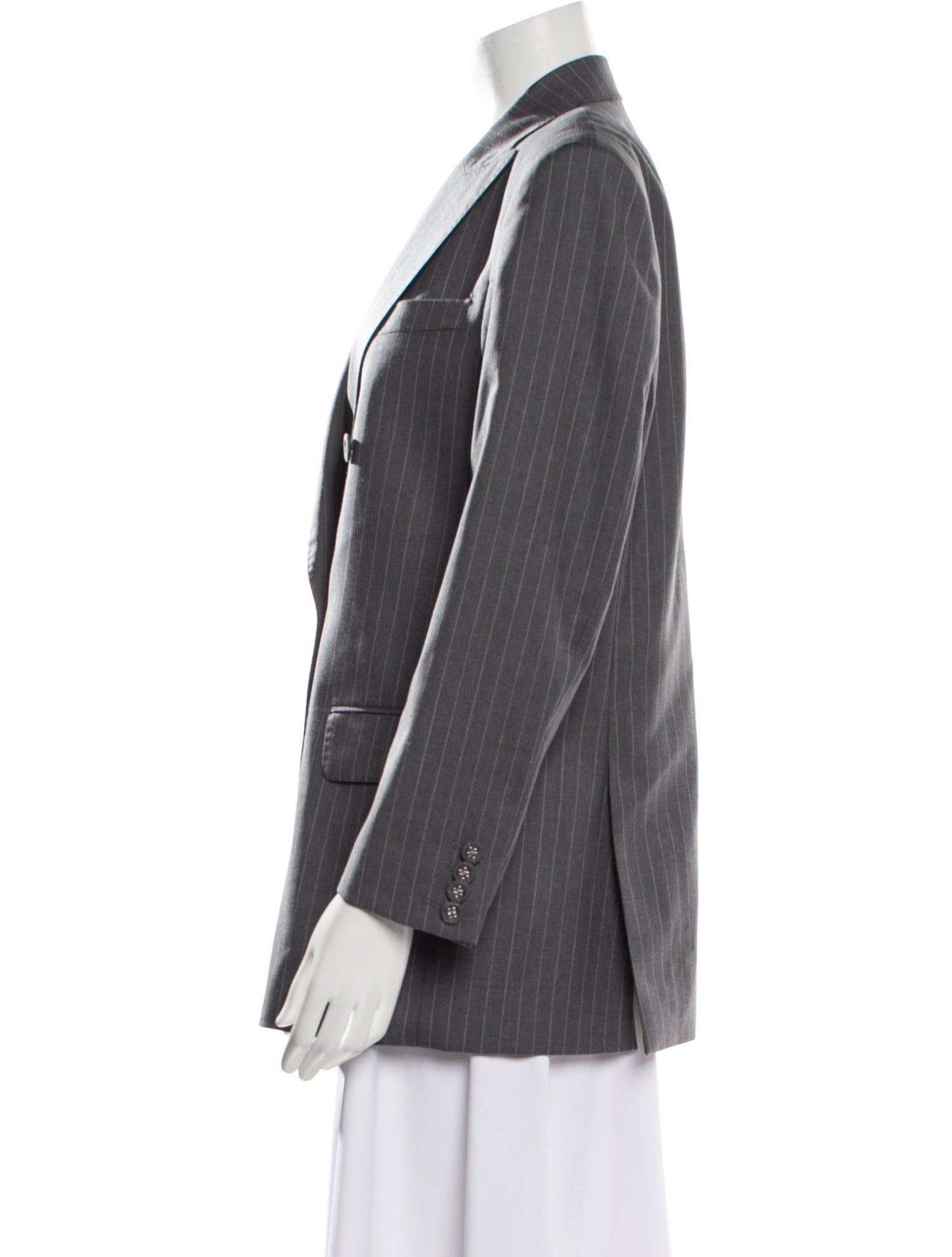 Officine Generale Virgin Wool Striped Blazer