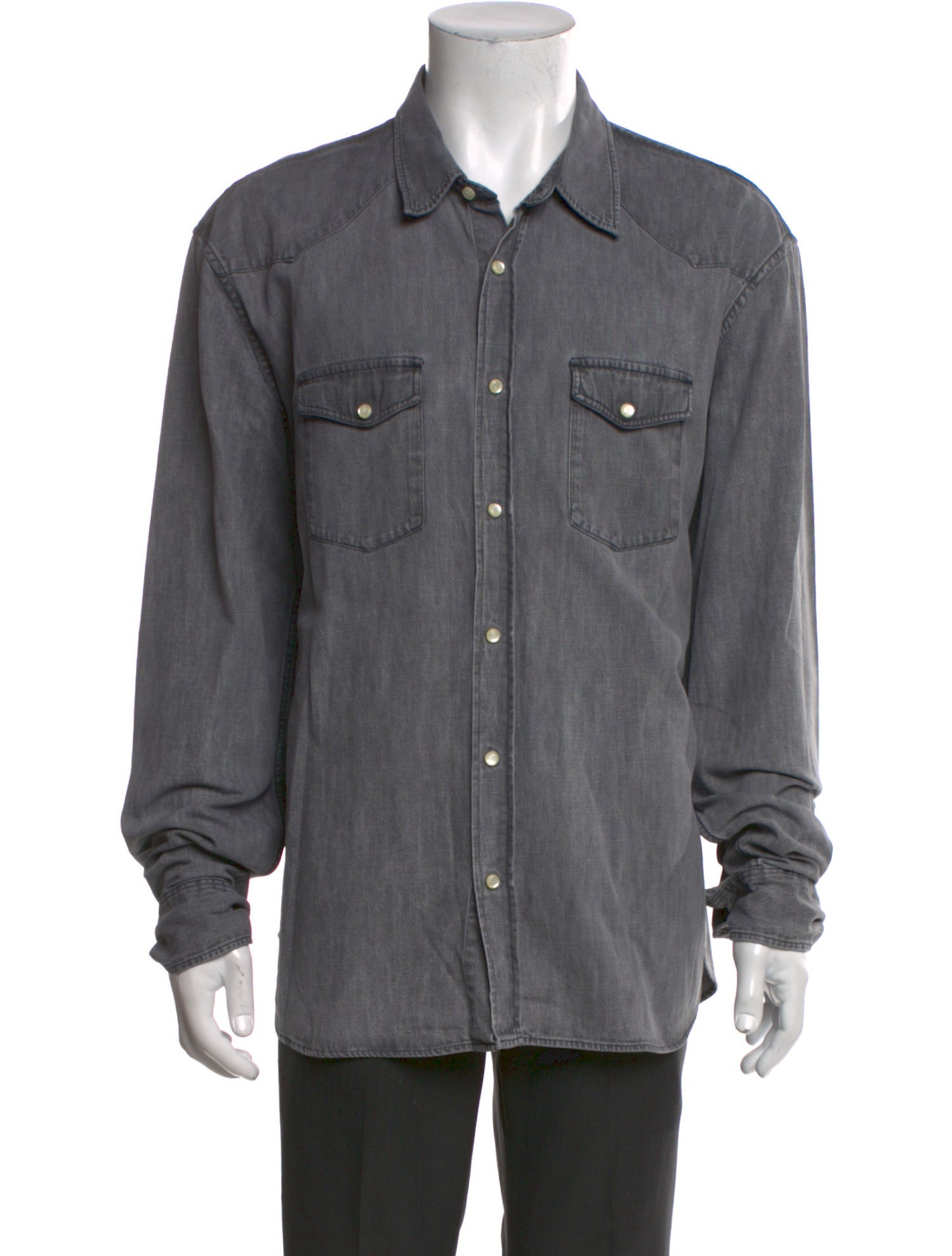 Officine Generale Long Sleeve Denim Shirt