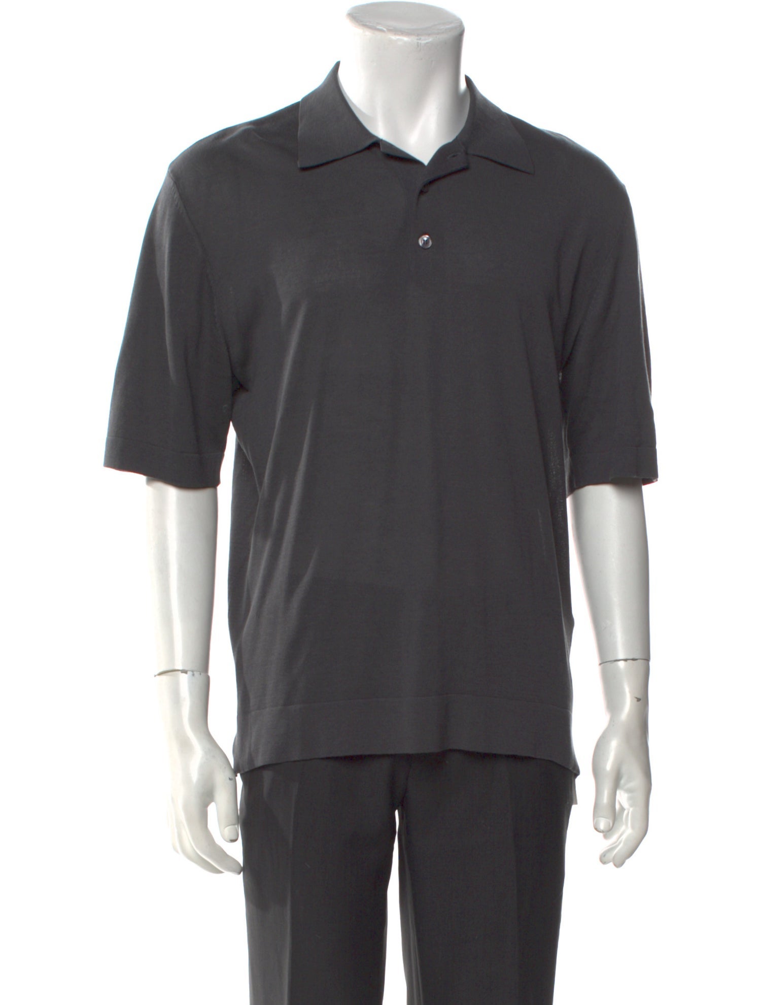 Officine Generale Crew Neck Short Sleeve Polo Shirt