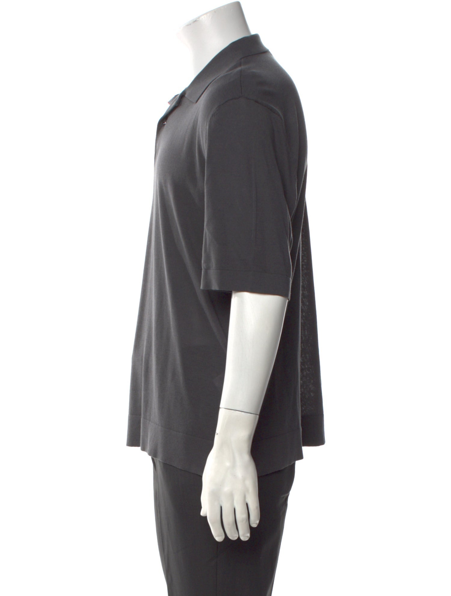 Officine Generale Crew Neck Short Sleeve Polo Shirt