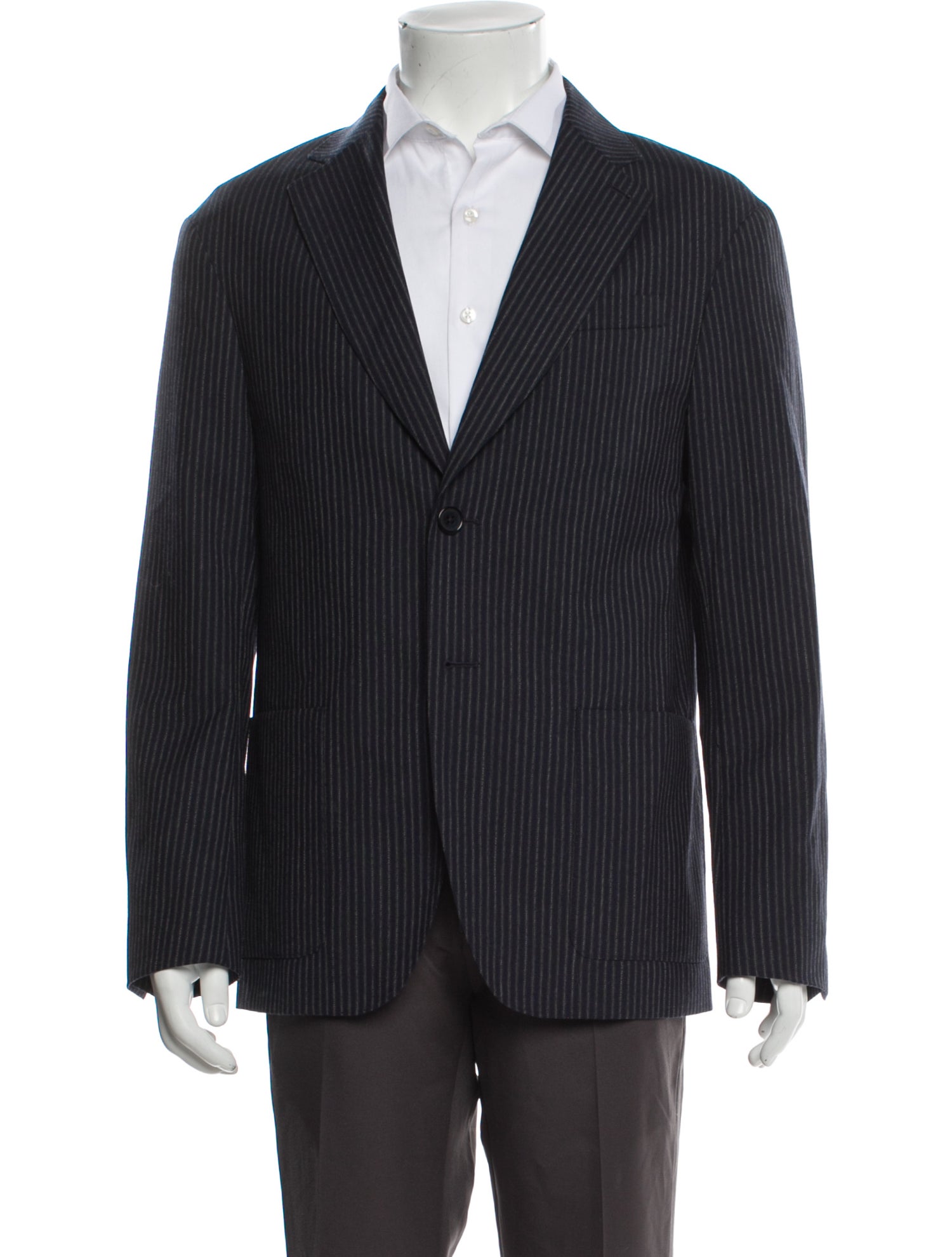 Officine Generale Wool Striped Blazer