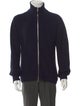 Officine Generale Merino Wool Mock Neck Cardigan