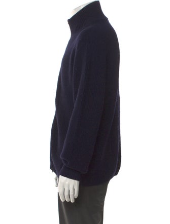 Officine Generale Merino Wool Mock Neck Cardigan
