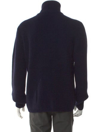Officine Generale Merino Wool Mock Neck Cardigan