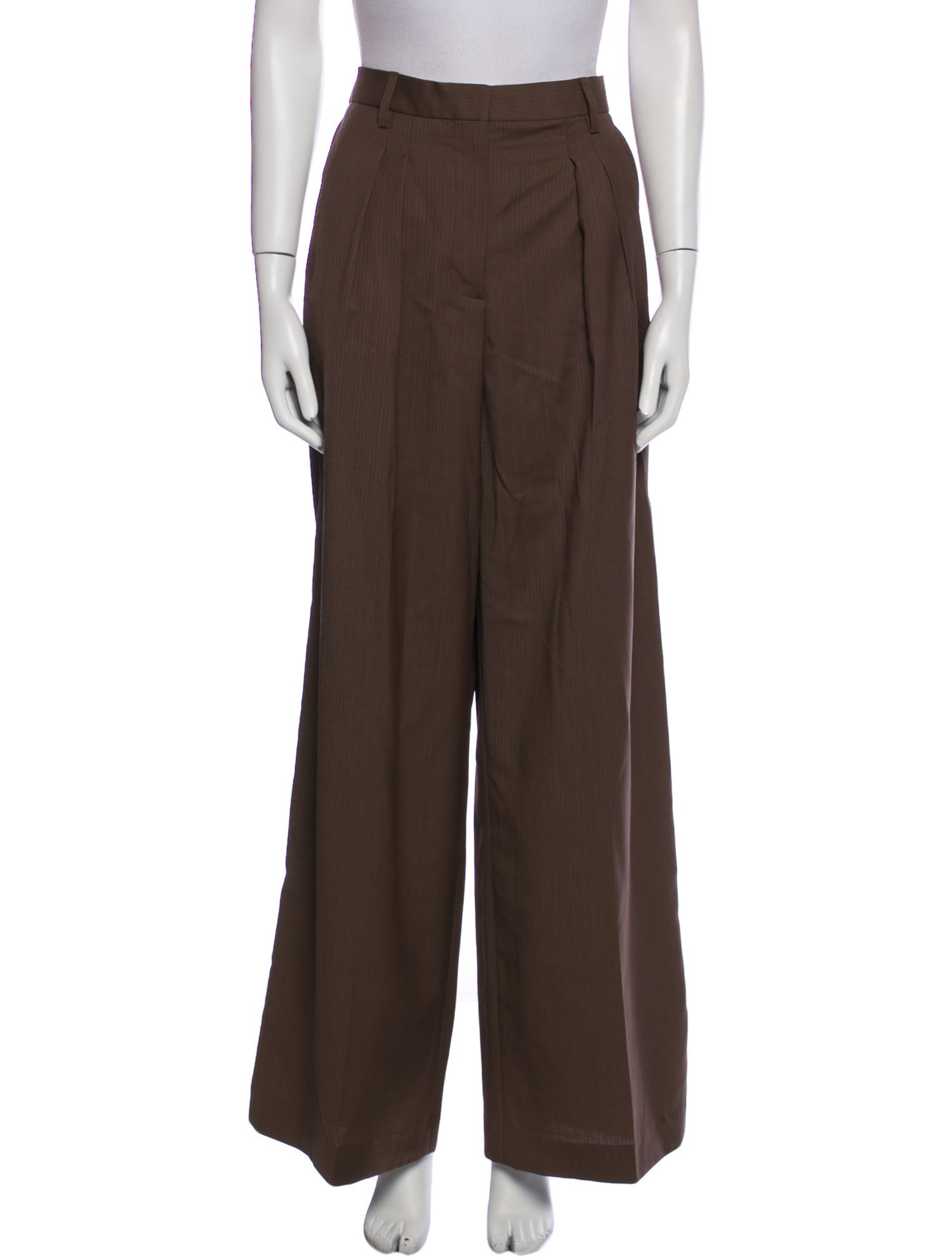 Officine Generale Virgin Wool Wide Leg Pants