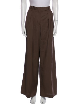 Officine Generale Virgin Wool Wide Leg Pants