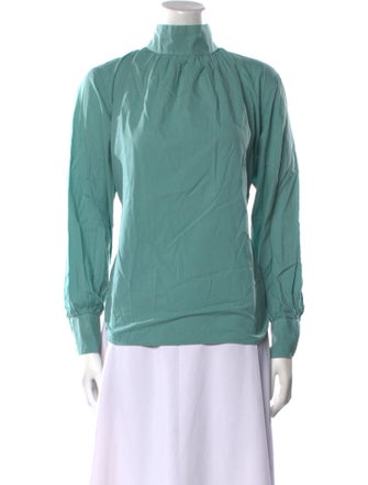 Officine Generale Mock Neck Long Sleeve Sweatshirt