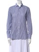 Officine Generale Striped Long Sleeve Button-Up Top