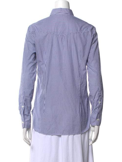 Officine Generale Striped Long Sleeve Button-Up Top