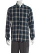 Officine Generale Plaid Print Long Sleeve Shirt