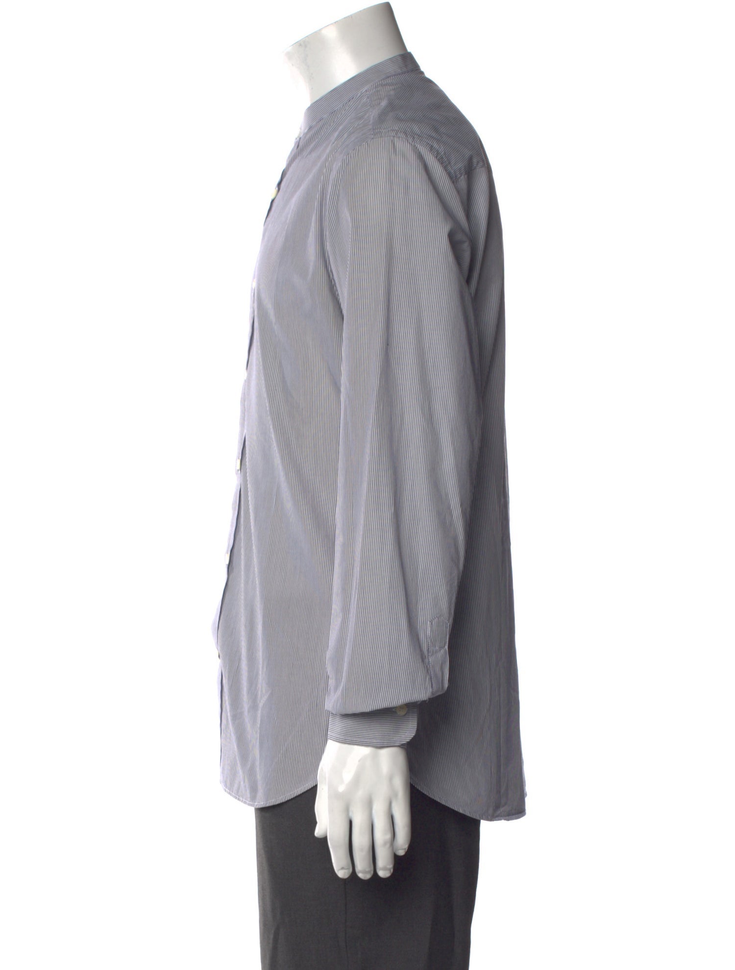 Officine Generale Striped Long Sleeve Dress Shirt