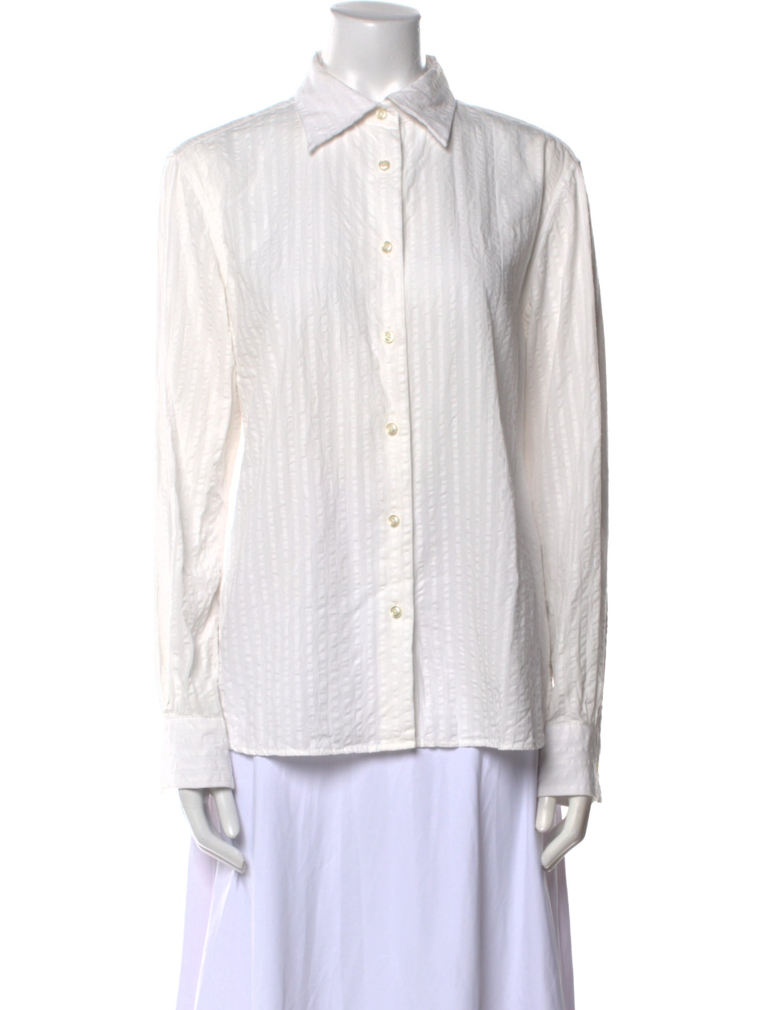 Officine Generale Long Sleeve Button-Up Top