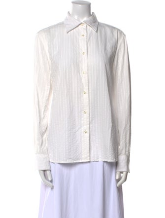 Officine Generale Long Sleeve Button-Up Top