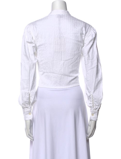 Officine Generale Mock Neck Long Sleeve Crop Top