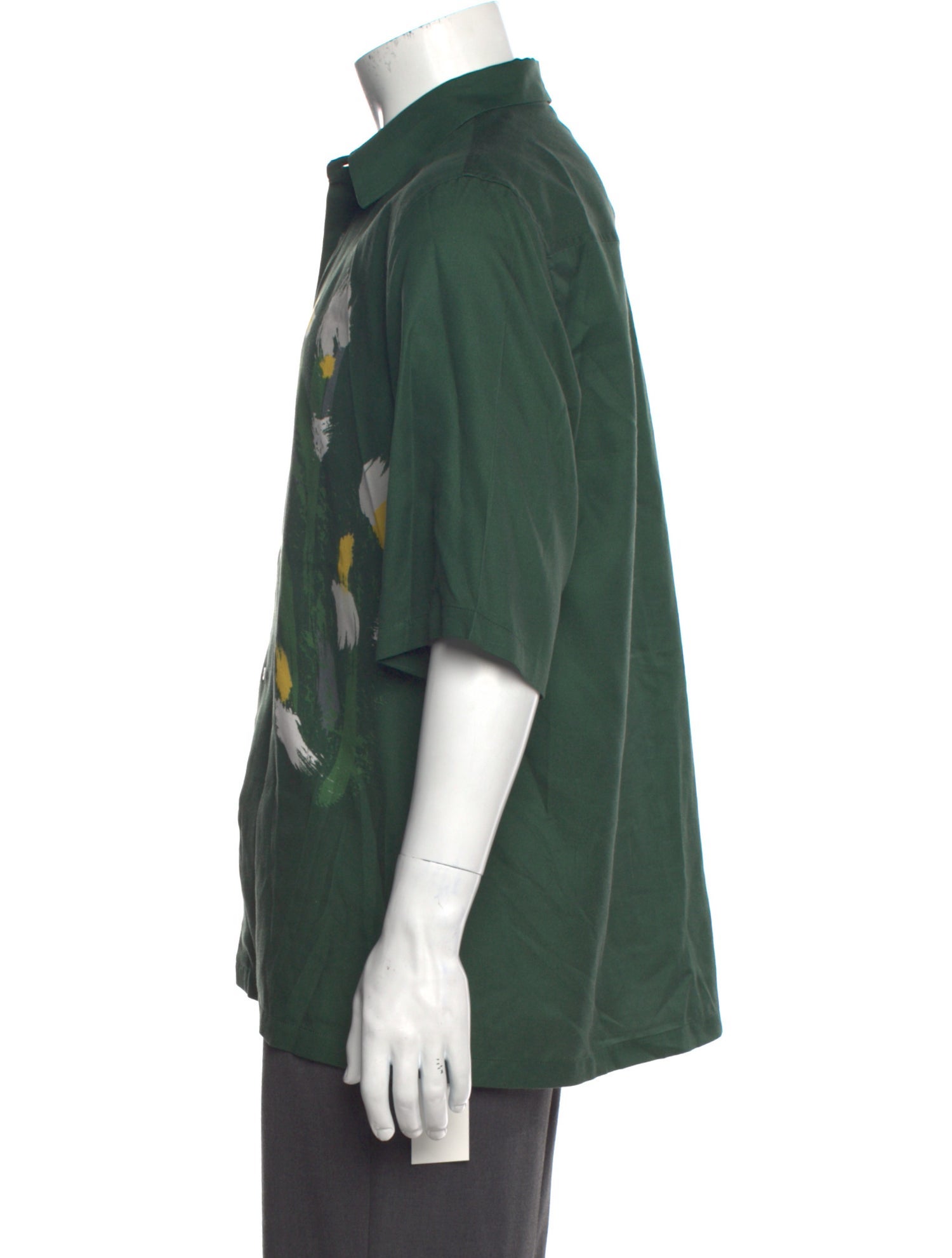 Officine Generale Floral Print Short Sleeve Shirt