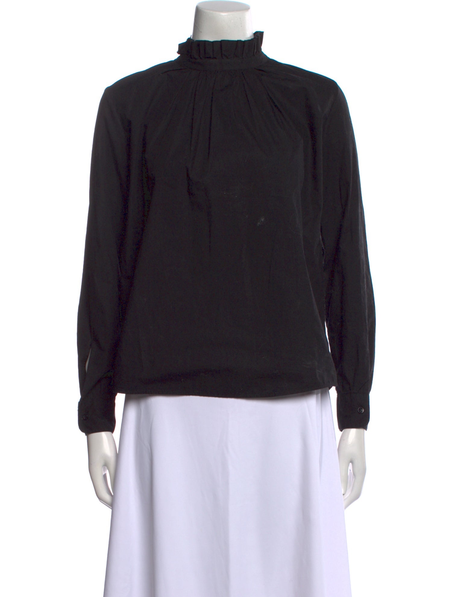 Officine Generale Mock Neck Long Sleeve Sweatshirt