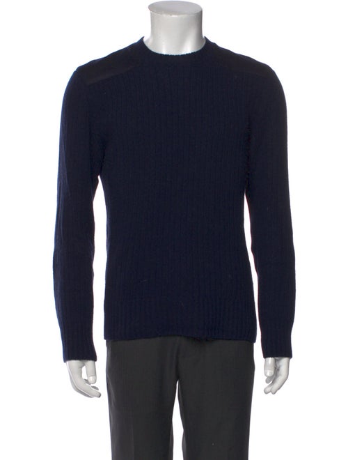 Officine Generale Virgin Wool Crew Neck Pullover