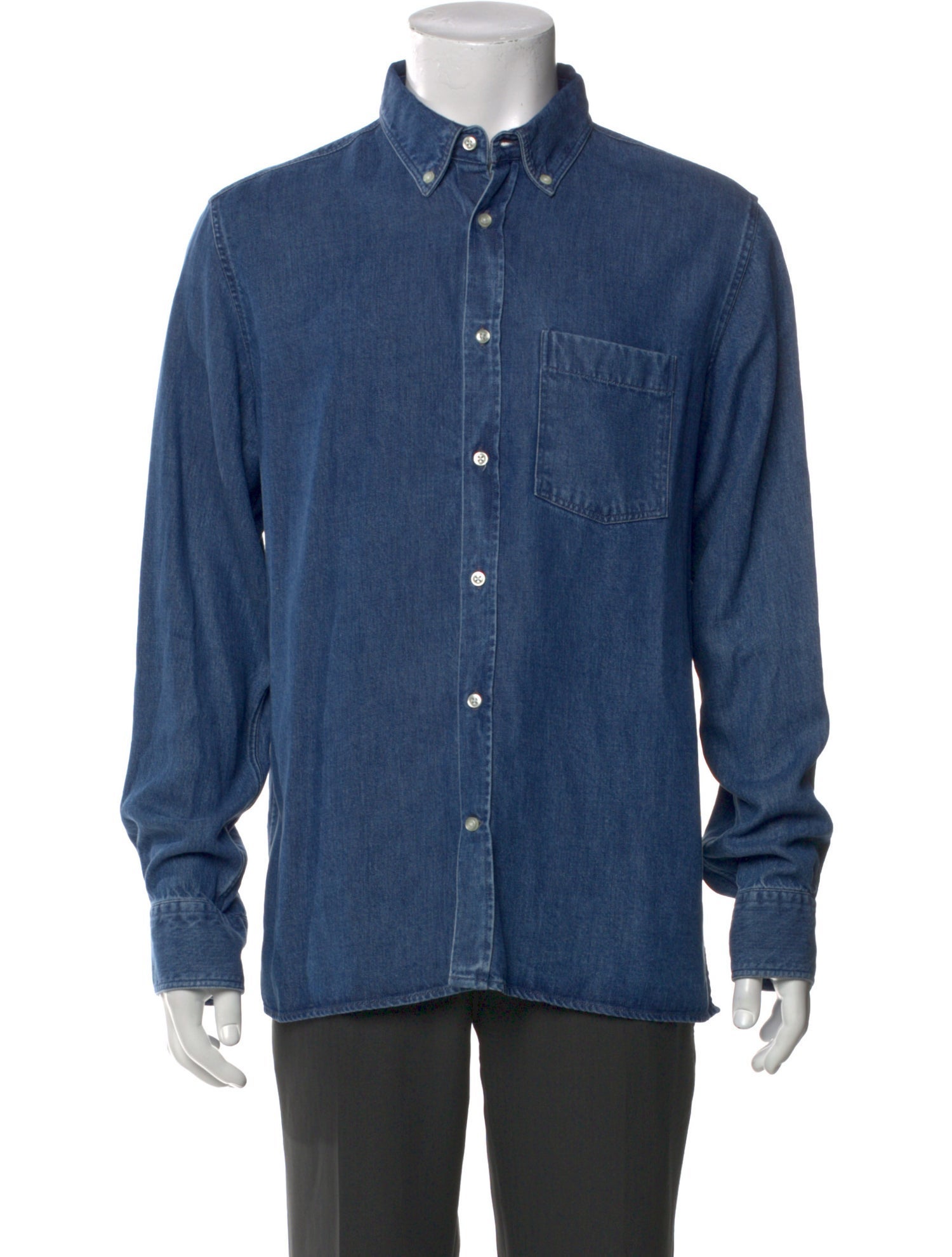 Officine Generale Long Sleeve Denim Shirt