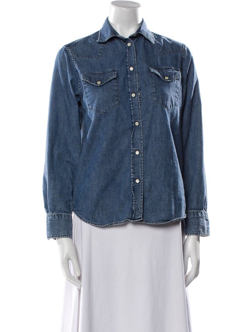 Officine Generale Long Sleeve Button-Up Top