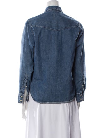 Officine Generale Long Sleeve Button-Up Top