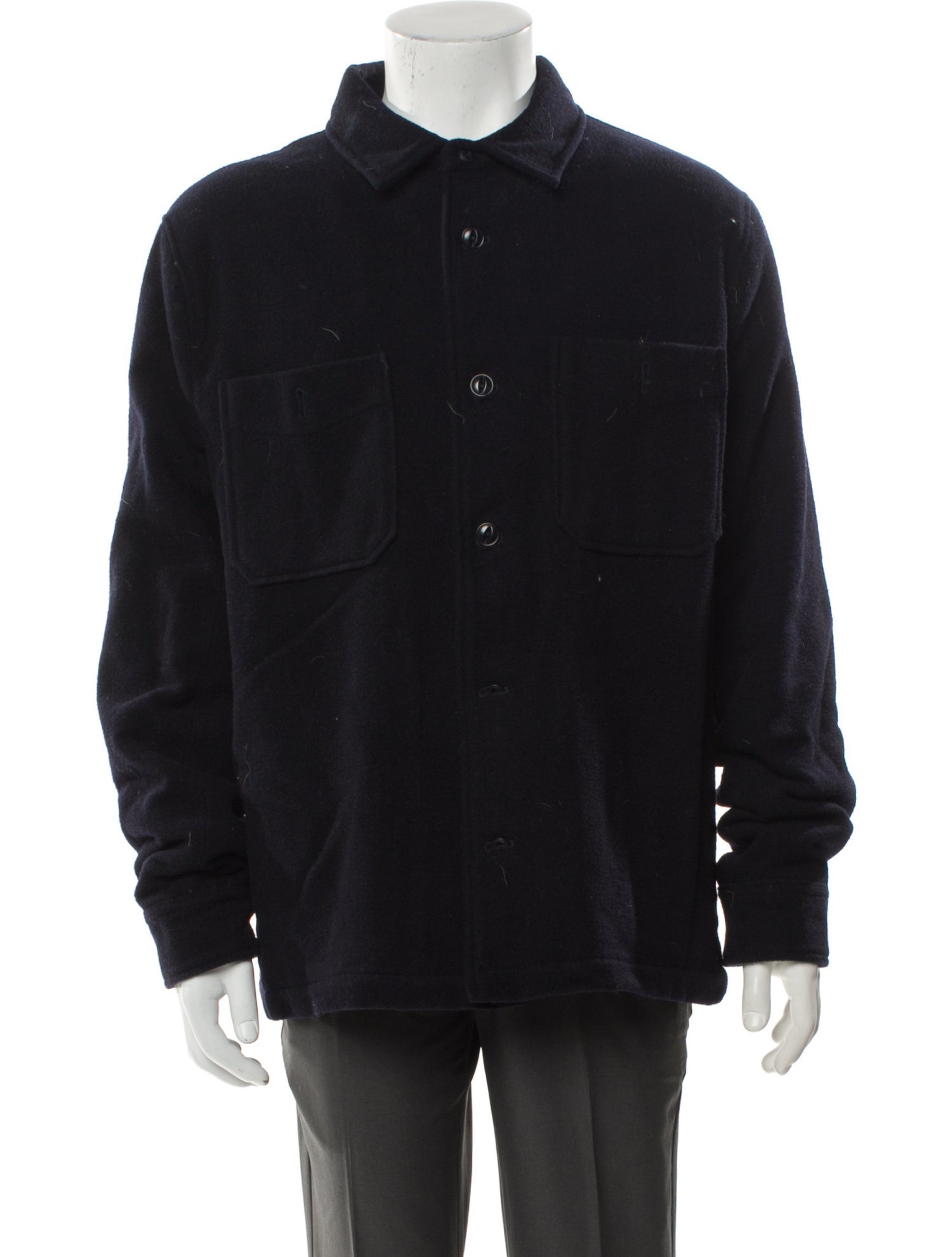 Officine Generale Barrett OVS Fuzzy Shirt Wool Utility Jacket