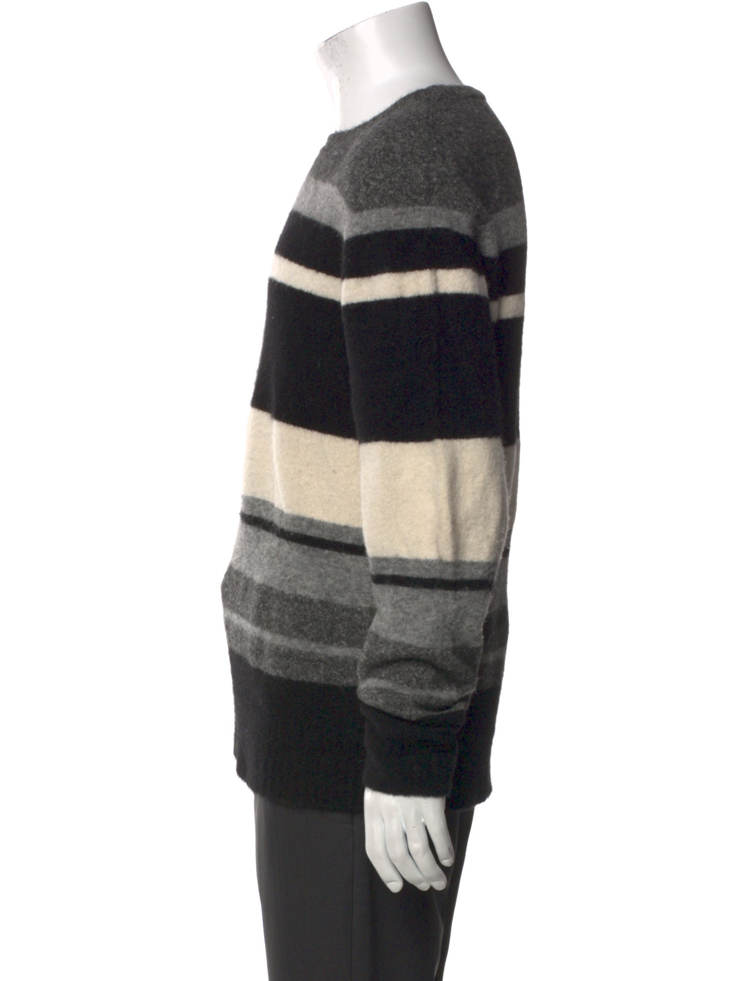 Officine Generale Striped Crew Neck Pullover